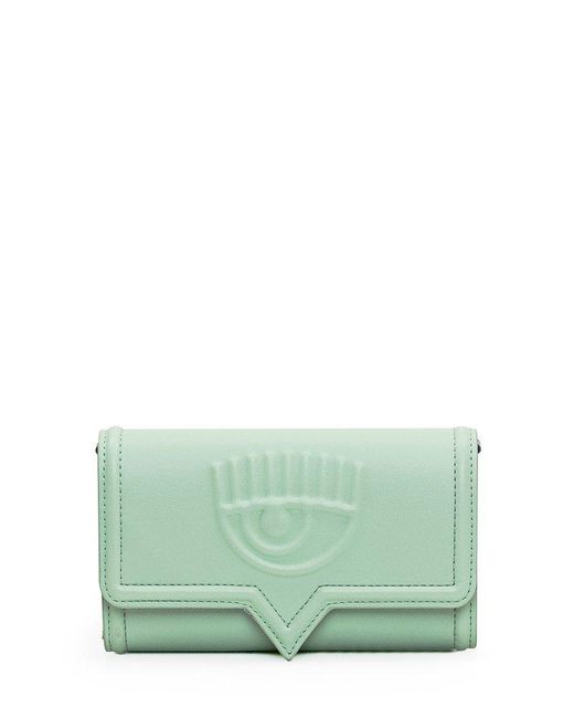 Chiara Ferragni Green Eyelike Wallet