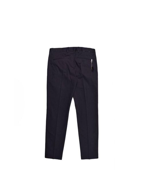 PT Torino Blue Key-charm Cropped Chino Trousers for men