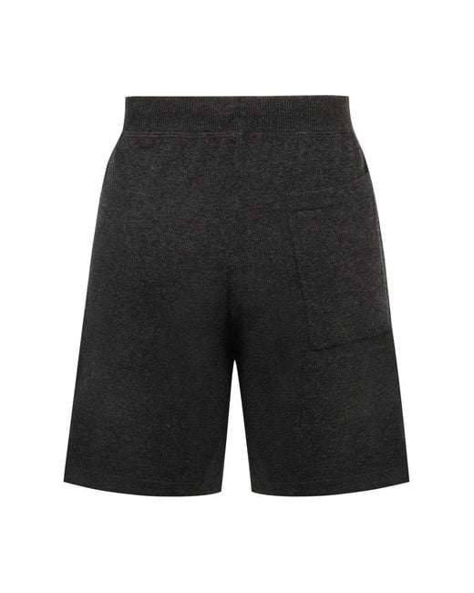 LeKasha Black Lode Drawstring Knitted Shorts for men