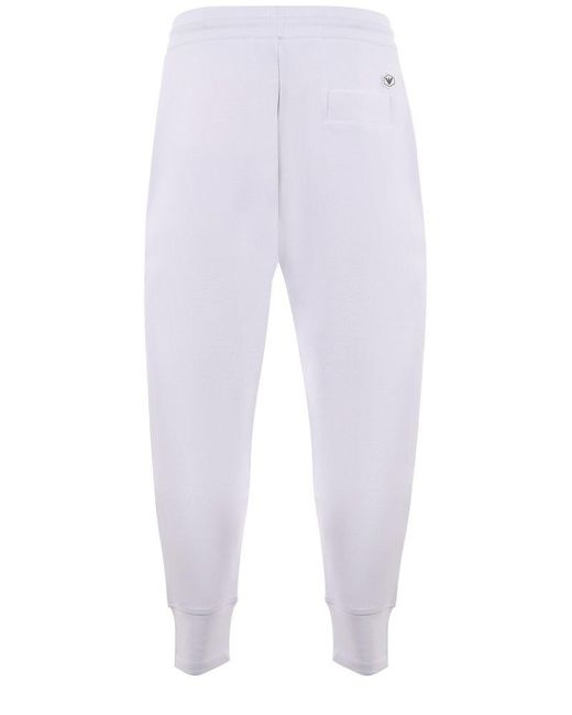 Emporio Armani White Tapered-leg Drawstring Track Pants for men