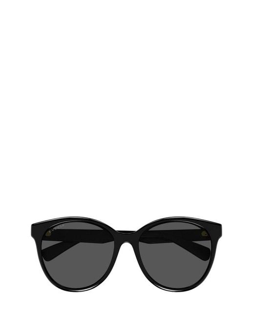 Gucci Oval Frame Sunglasses In Black Lyst 8158