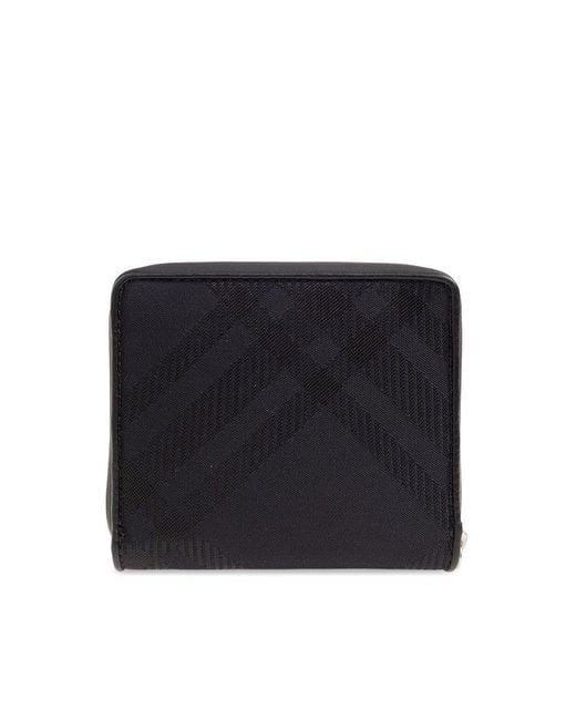 Burberry Black Checked Wallet, for men