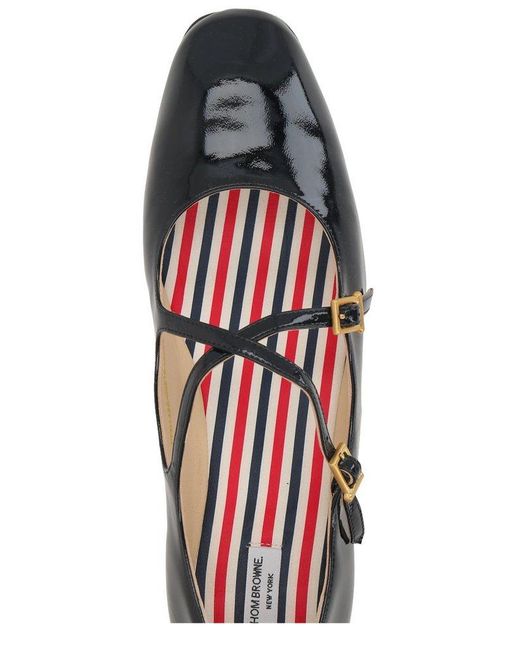 フラットシューズ THOM BROWNE 'Thom John' ballet flats Thom Browne Thom John Ballerina Flats in Black | Lyst