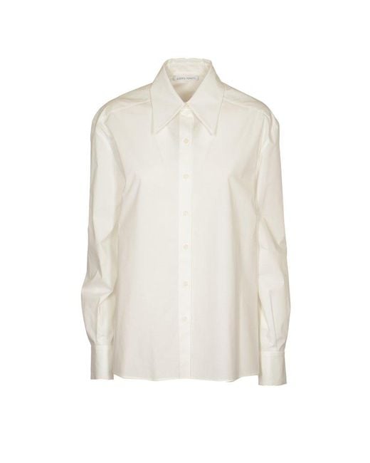 Alberta Ferretti White Buttoned Long-sleeved Shirt