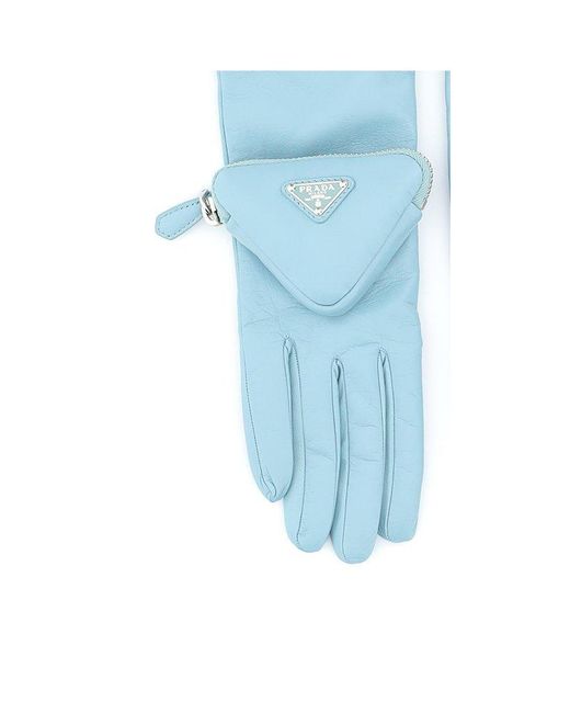 Descubrir 66+ imagen prada leather gloves with pouch Viaterra.mx