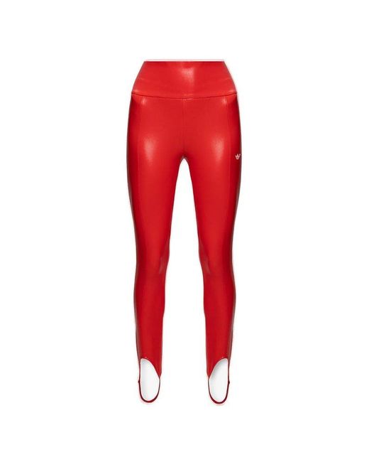 Adidas Originals Red 'blue Version' Collection Leggings With Logo