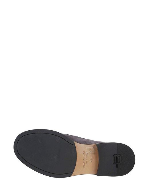 Baldinini Gray Classic Penny Loafers for men