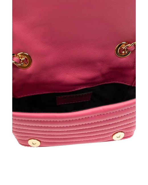 Moschino Pink Leather Shoulder Bag,