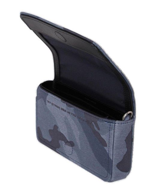 Marc Jacobs Blue The Camo Jacquard Chain Mini Bag