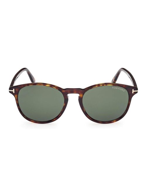 Tom Ford Green Round Frame Sunglasses for men