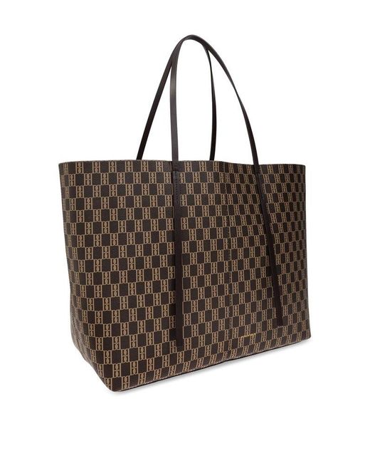 By Malene Birger Brown Signature Pattern Tote Bag