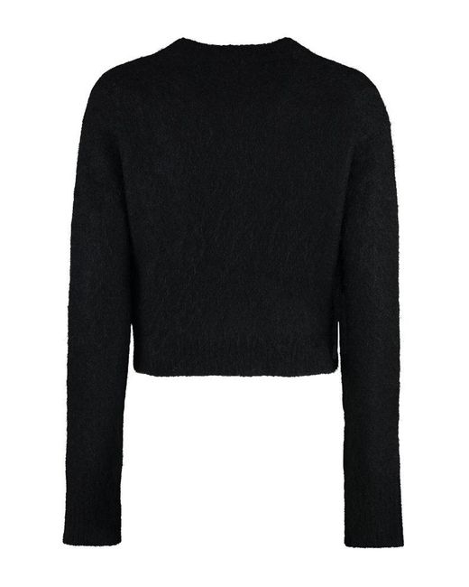 Acne Black Wool-Blend Cardigan