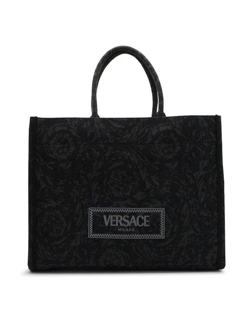 Versace Black Large Barocco 'Athena' Bag for men
