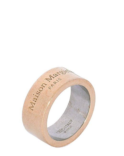 Maison Margiela Pink Logo Engraved Ring