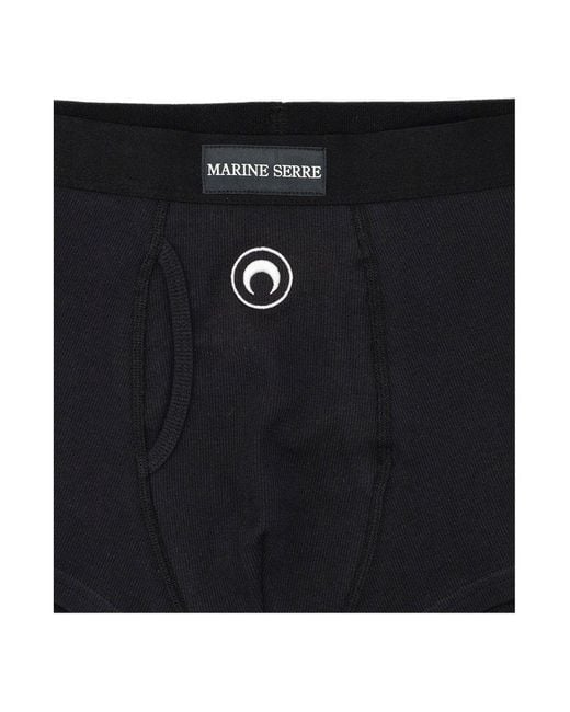 MARINE SERRE Black Boxe Rib Cotton for men