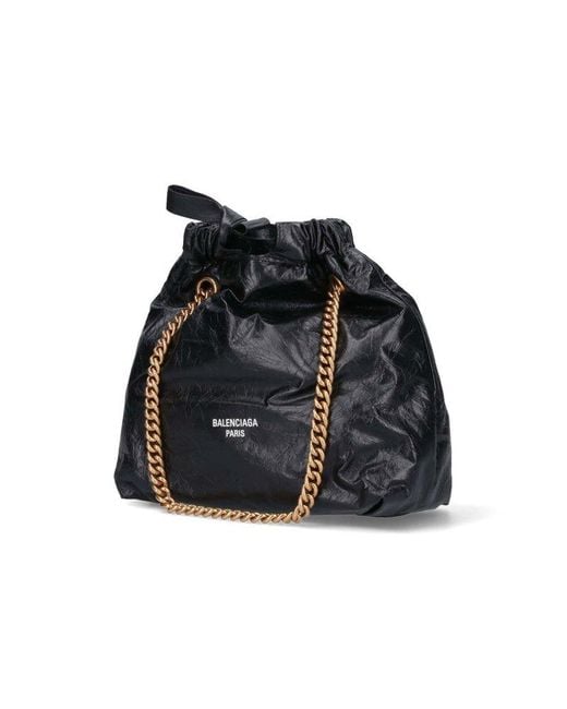 Balenciaga Black Crush Small Tote Bag