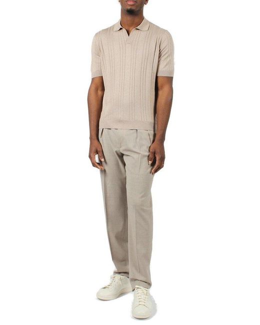 Tagliatore Gray P-Gord Pleated Tailored Pants for men