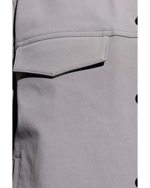 Theory Gray Neoteric Twill River Trucker Jacket for men