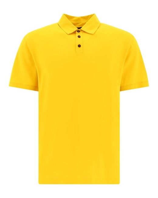 Roberto Collina Yellow Short-sleeve Polo Shirt for men