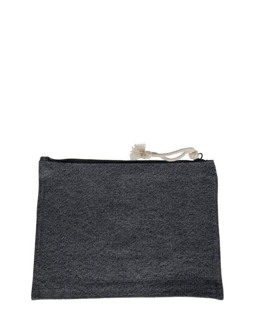 【送料&関税込】Isabel Marant Netia Logo Embroidered Clutch Isabel Marant Netia Logo Embroidered Clutch Bag in Black | Lyst