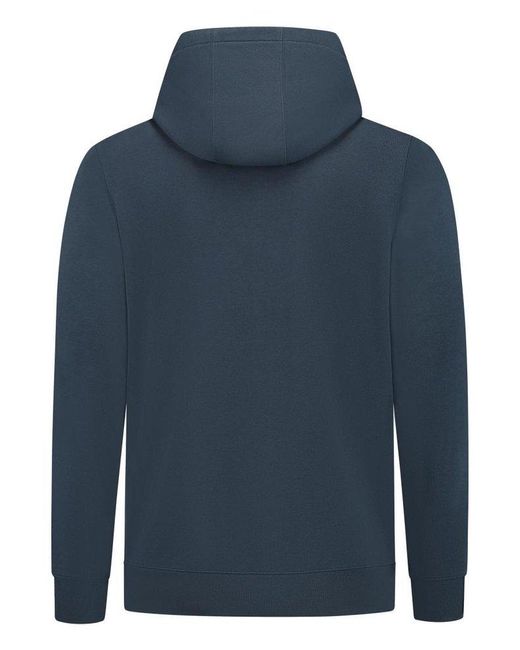 Woolrich Blue Logo Embroidered Drawstring Hoodie for men