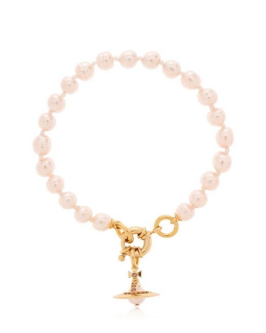 Vivienne Westwood White Pearl Bracelet 'alexa',