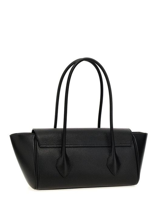 Ferragamo Black 'East-West Medium' Shopping Bag