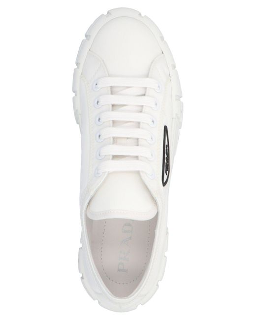 prada white platform shoes
