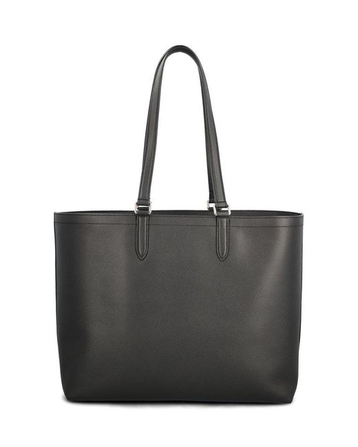 Fendi Black Roma Logo Embossed Shopper Bag for men