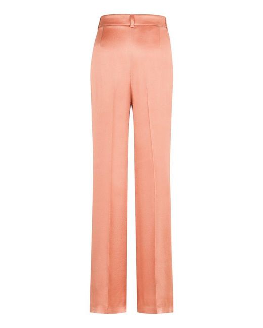 Alberta Ferretti Pink Satin Trousers