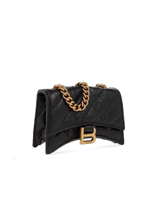 Balenciaga Black 'crush Mini' Shoulder Bag,