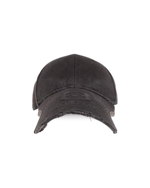 Balenciaga Black Baseball Cap, for men