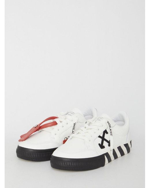 Off-White c/o Virgil Abloh White Off- Low Vulcanized Canvas Sneakers