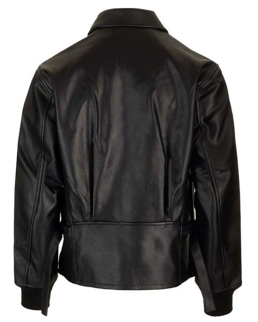 Y-3 Black Jacket Made Of Leather-Like Material for men