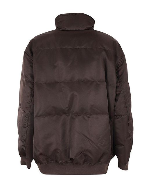 Theory Brown Funnel-neck Quilted Down Puffer Jacket