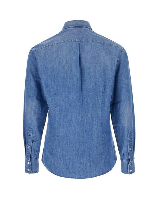 Brunello Cucinelli Blue Shirts for men