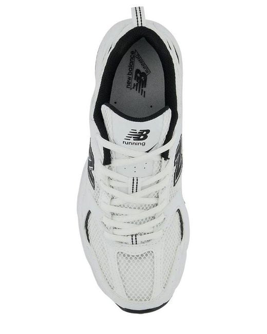 New Balance White 530 Lace-Up Sneakers for men
