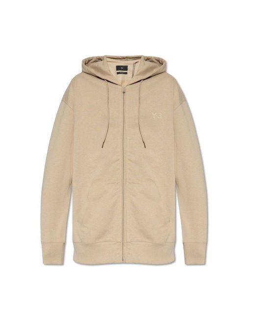 Y-3 Natural Hoodie With Logo, for men