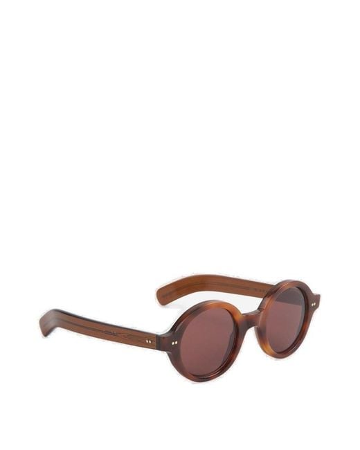 Cutler & Gross Brown 1396 Round Frame Sunglasses for men