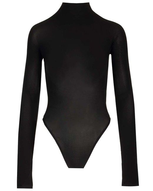 Alaïa Black High Neck Jersey Body