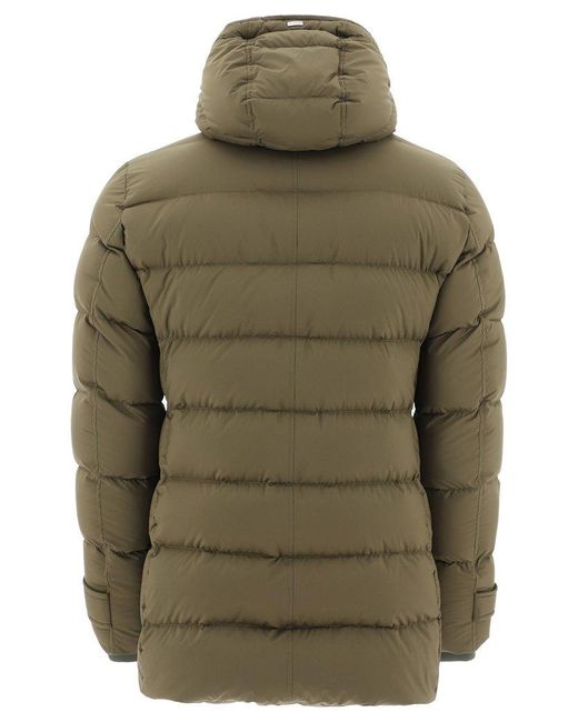 Herno Green Buttoned Down Jacket for men