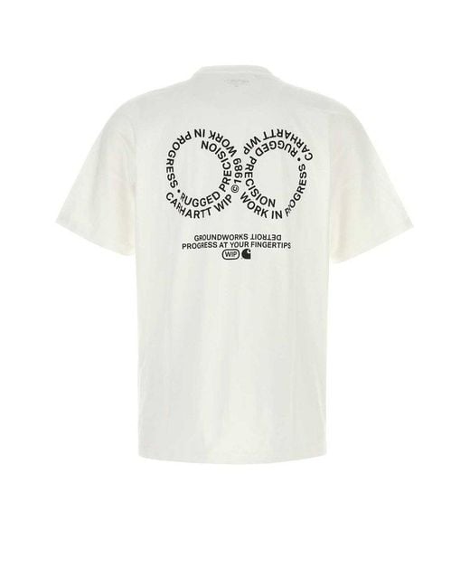 Carhartt White Graphic-Printed Crewneck T-Shirt for men