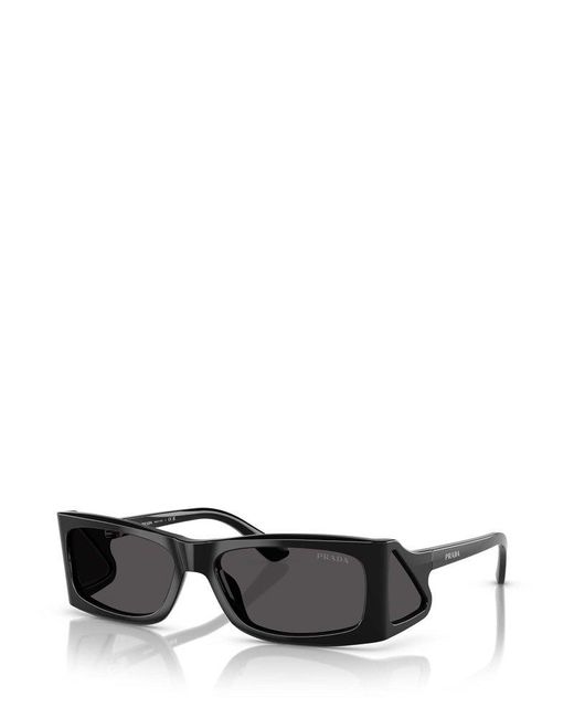 Prada Black Rectangular Frame Sunglasses for men