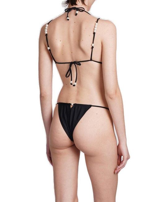 Cult Gaia Black Anoki Halterneck Bikini Top