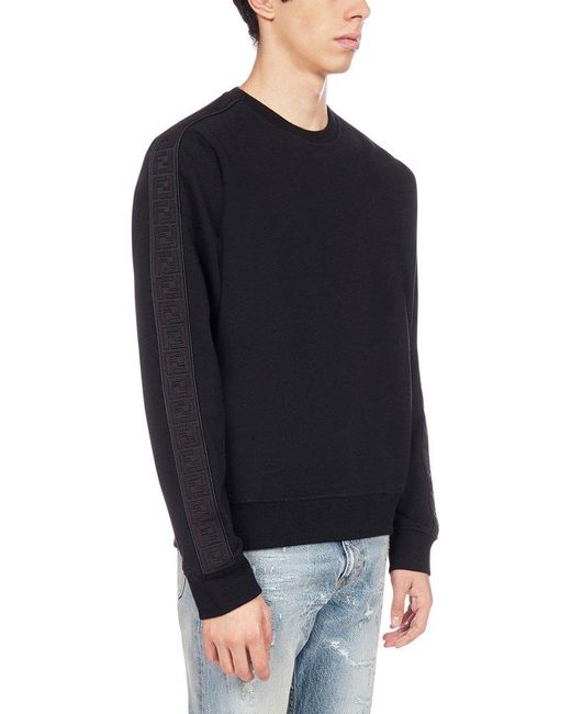 Fendi Black Ff Motif Sweatshirt for men