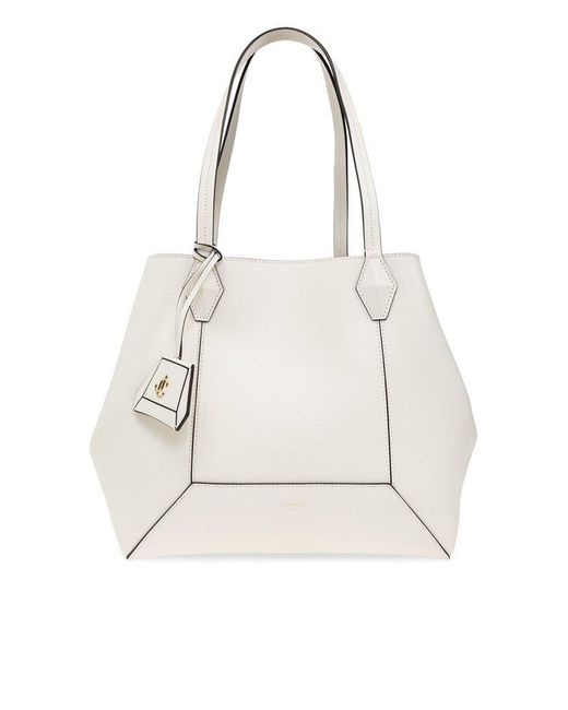 Jimmy Choo White 'Diamond Medium' Shopper Bag