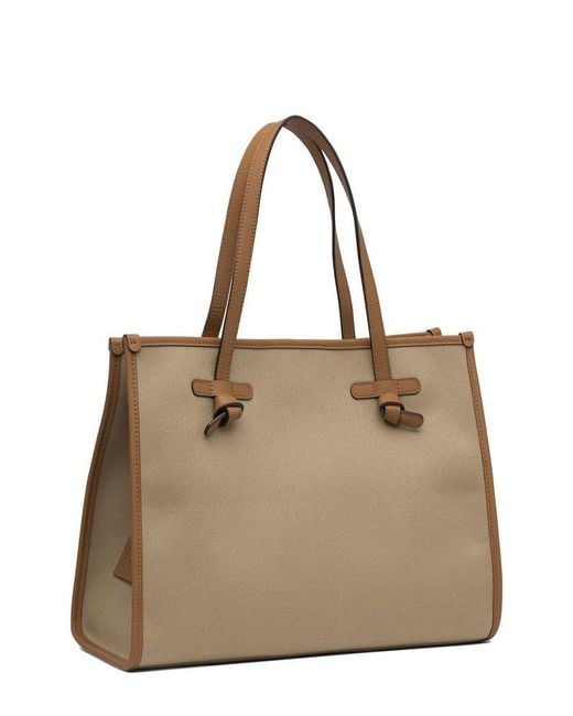 Gianni Chiarini Natural Marcella Logo Patch Tote Bag