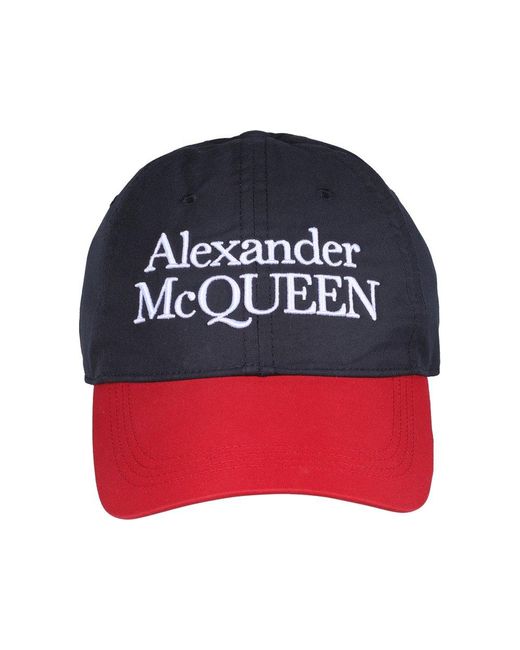 Alexander McQueen Logo Baseball Cap in Red for Men | Lyst