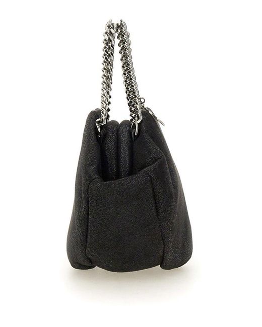 Stella McCartney Black Falabella Logo Charm Mini Tote Bag