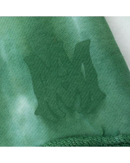 Amiri Green Ma Logo Dip Dye Sweatshorts for men